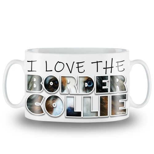 "I love border collie" feliratos bögre